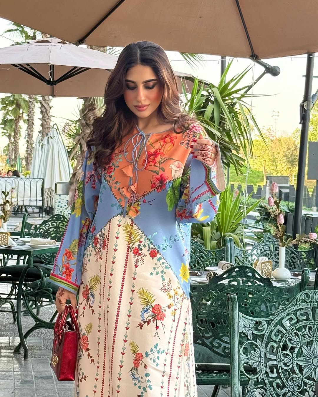 SUNSET BLOOM Co-Ord Set – Silky Lawn 2-Piece
